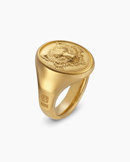 David Yurman Petrvs Wolf Signet Ring David Yurman Men’s