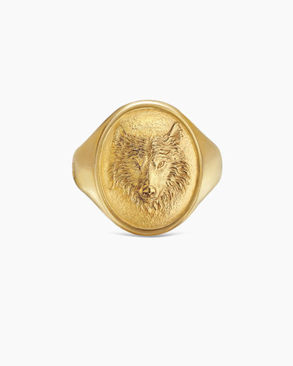David Yurman Petrvs Wolf Signet Ring David Yurman Men’s