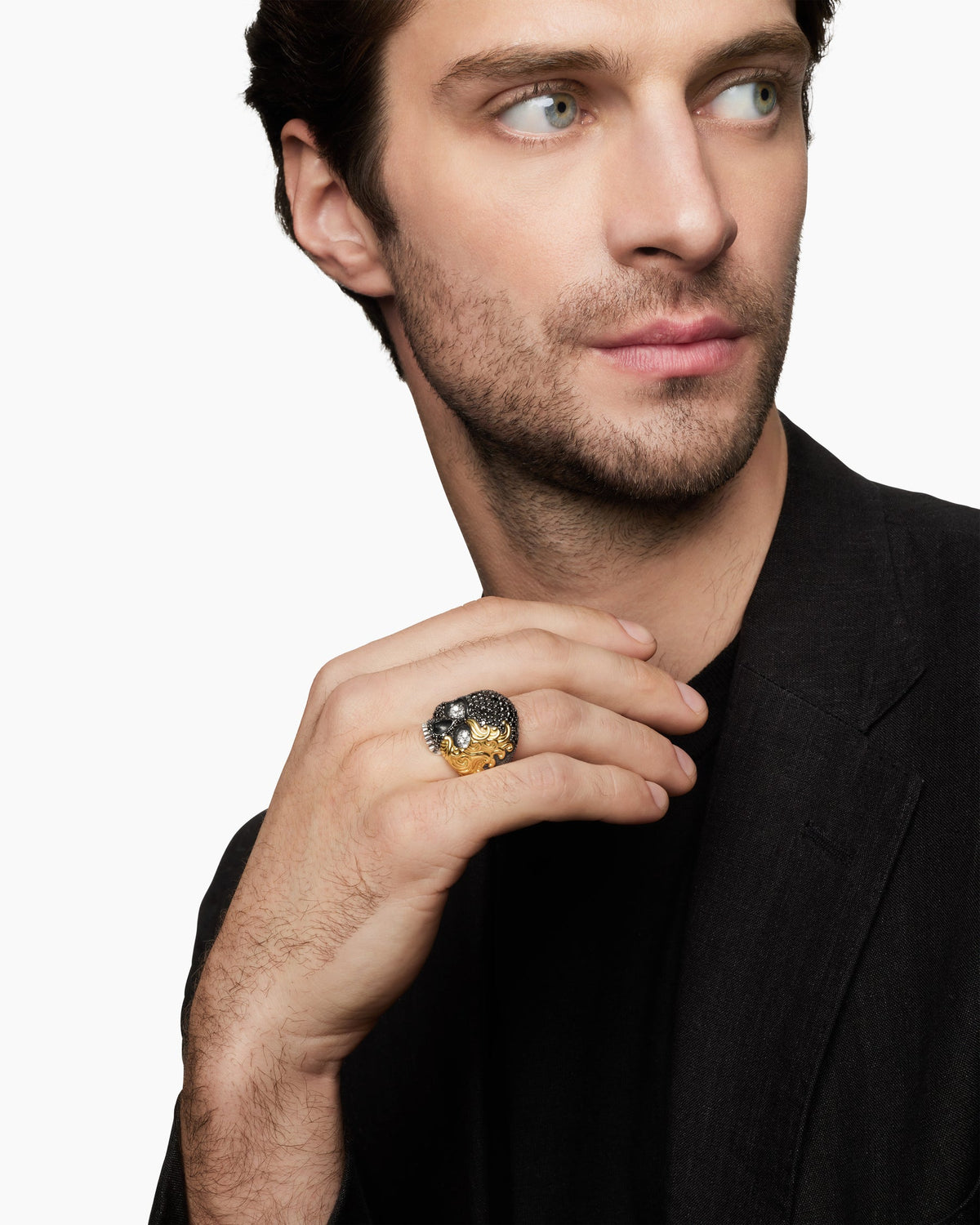 David Yurman Waves Skull Ring David Yurman Men’s