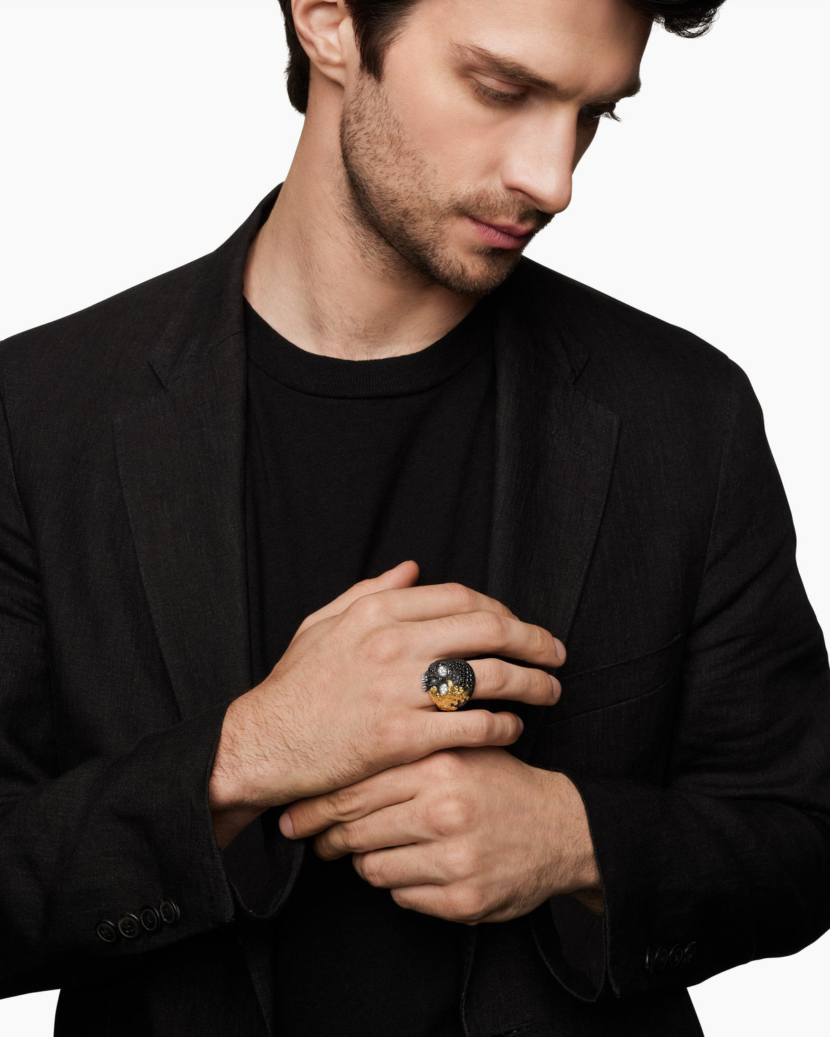 David Yurman Waves Skull Ring David Yurman Men’s
