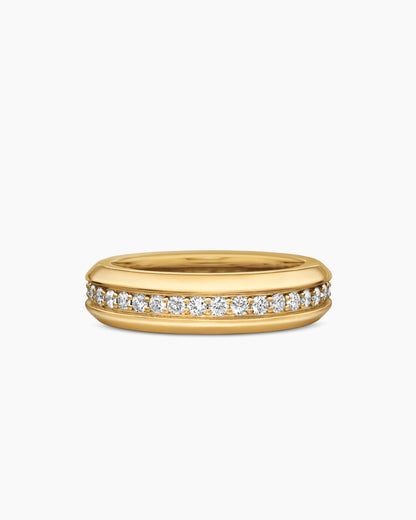 David Yurman Mens Beveled Band Ring in 18K Yellow Gold, 6mm David Yurman Wedding