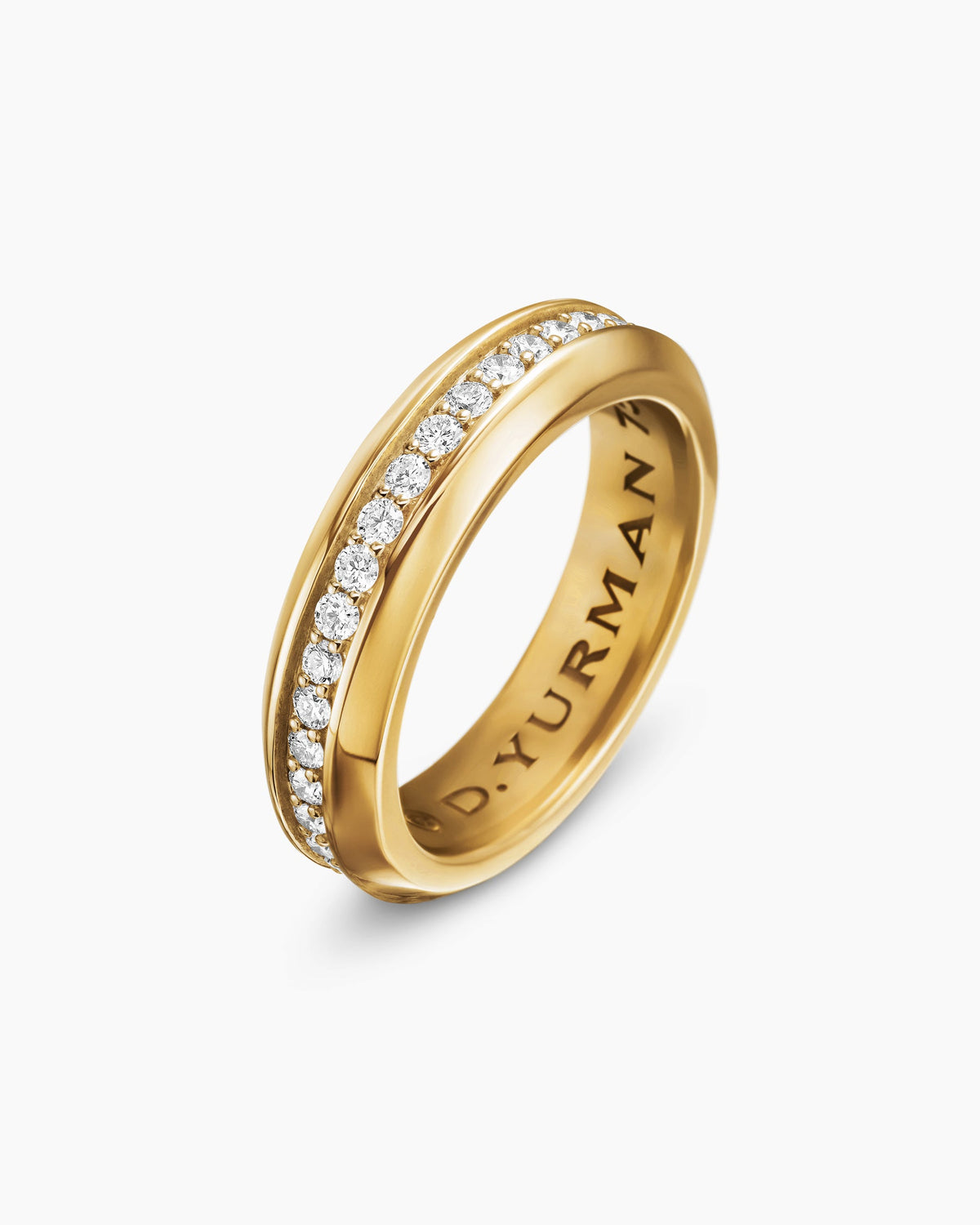 David Yurman Mens Beveled Band Ring in 18K Yellow Gold, 6mm David Yurman Wedding