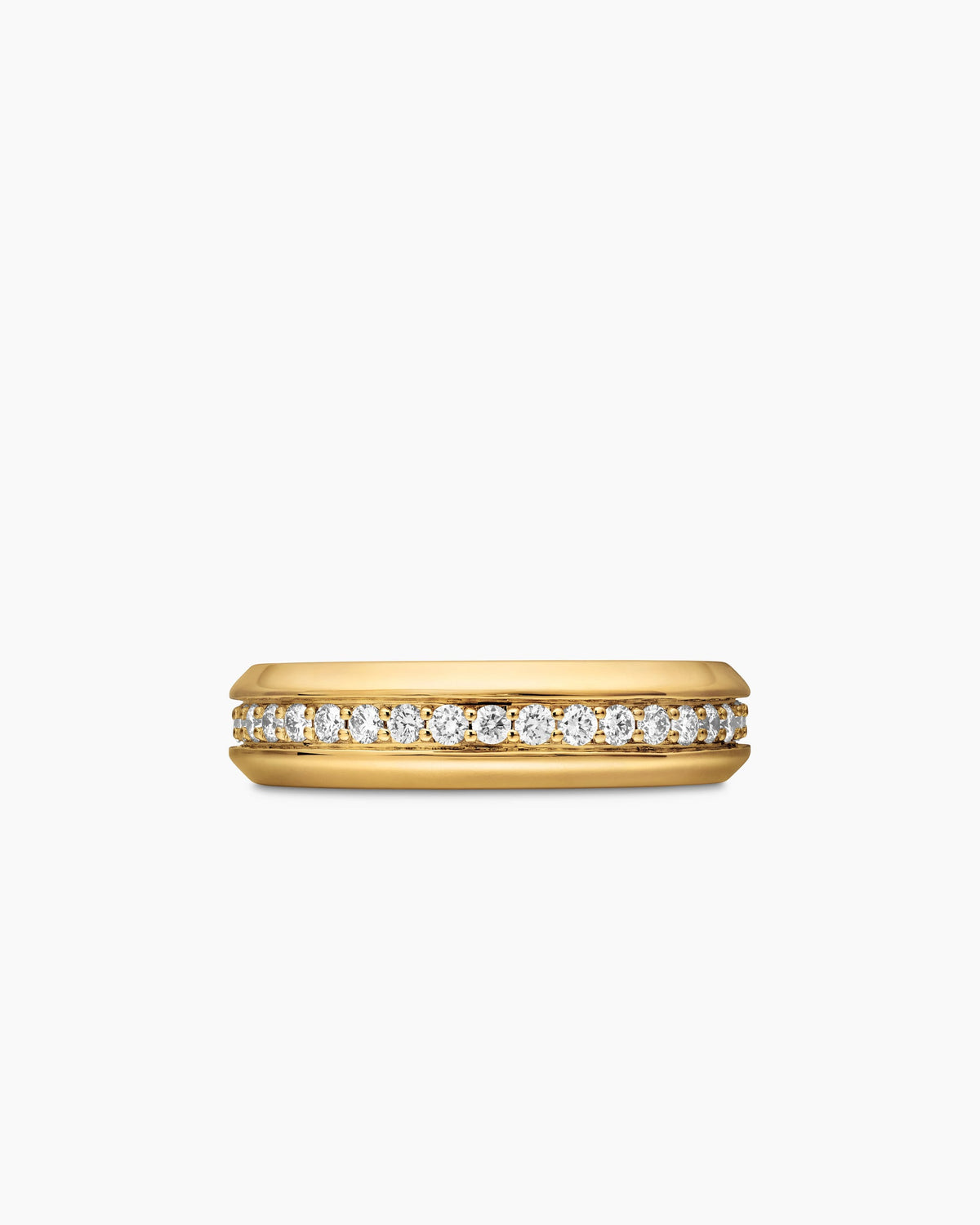 David Yurman Mens Beveled Band Ring in 18K Yellow Gold, 6mm David Yurman Wedding