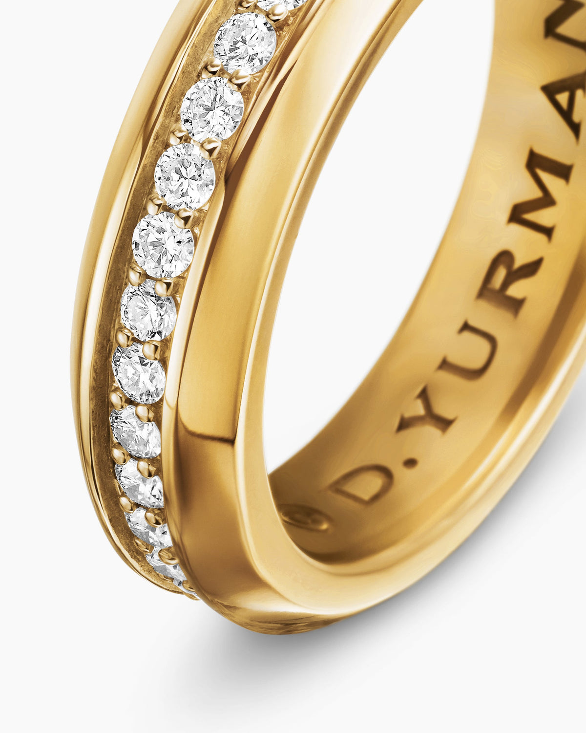 David Yurman Mens Beveled Band Ring in 18K Yellow Gold, 6mm David Yurman Wedding