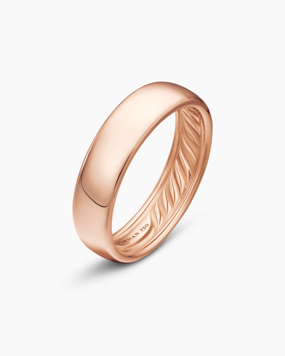 David Yurman Mens DY Classic Band Ring in 18K Rose Gold, 6mm David Yurman Wedding