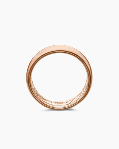 David Yurman Mens DY Classic Band Ring in 18K Rose Gold, 6mm David Yurman Wedding