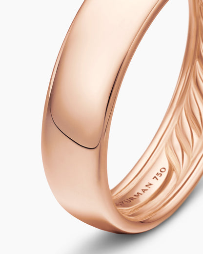 David Yurman Mens DY Classic Band Ring in 18K Rose Gold, 6mm David Yurman Wedding