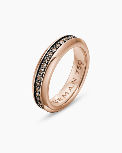David Yurman Mens Beveled Band Ring in 18K Rose Gold, 6mm David Yurman Wedding