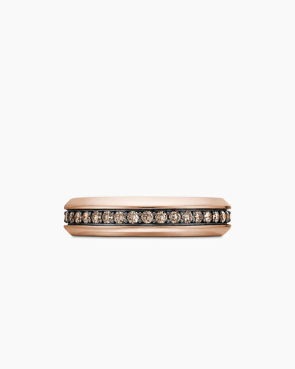 David Yurman Mens Beveled Band Ring in 18K Rose Gold, 6mm David Yurman Wedding