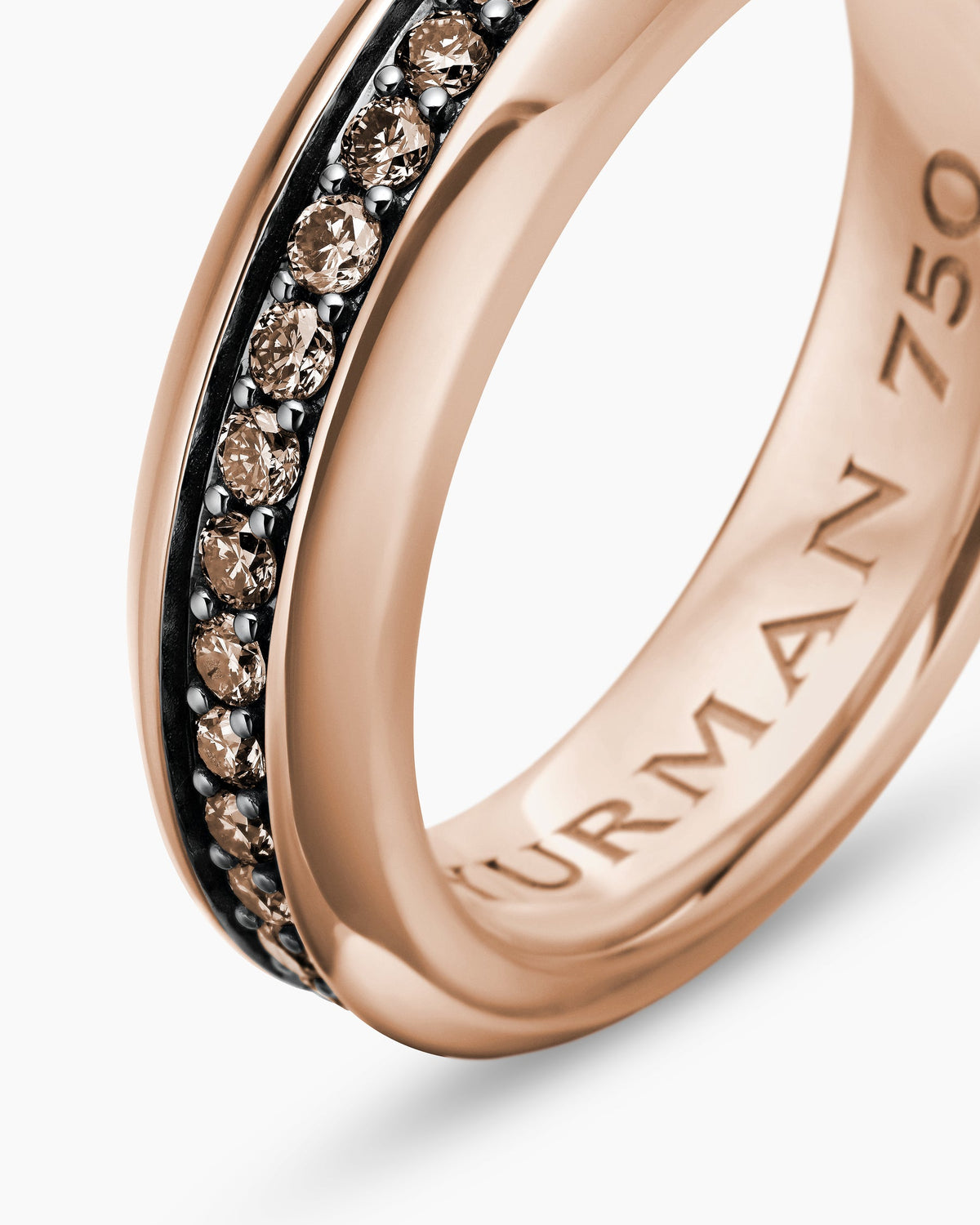 David Yurman Mens Beveled Band Ring in 18K Rose Gold, 6mm David Yurman Wedding