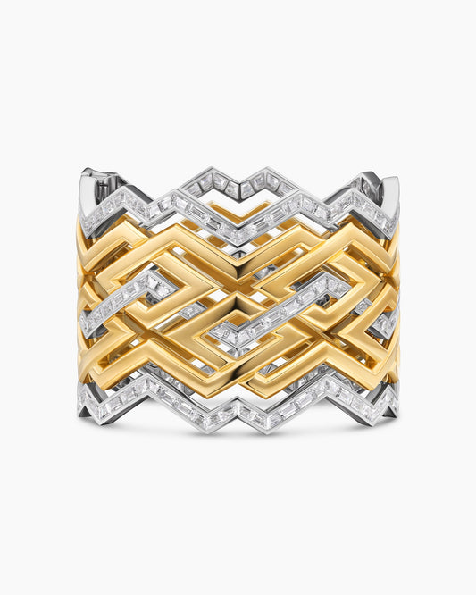 David Yurman Stax Zig Zag Bold Cuff Bracelet David Yurman High Jewelry