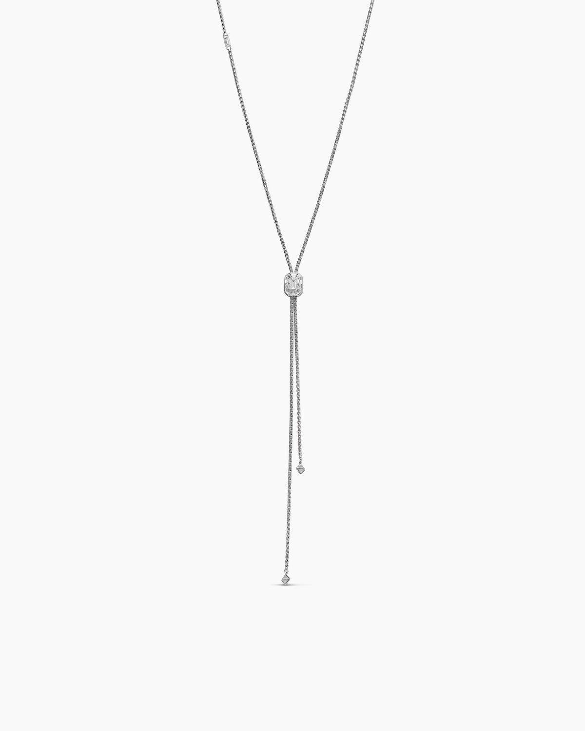 David Yurman Stax Baguette Slider Chain Necklace David Yurman High Jewelry