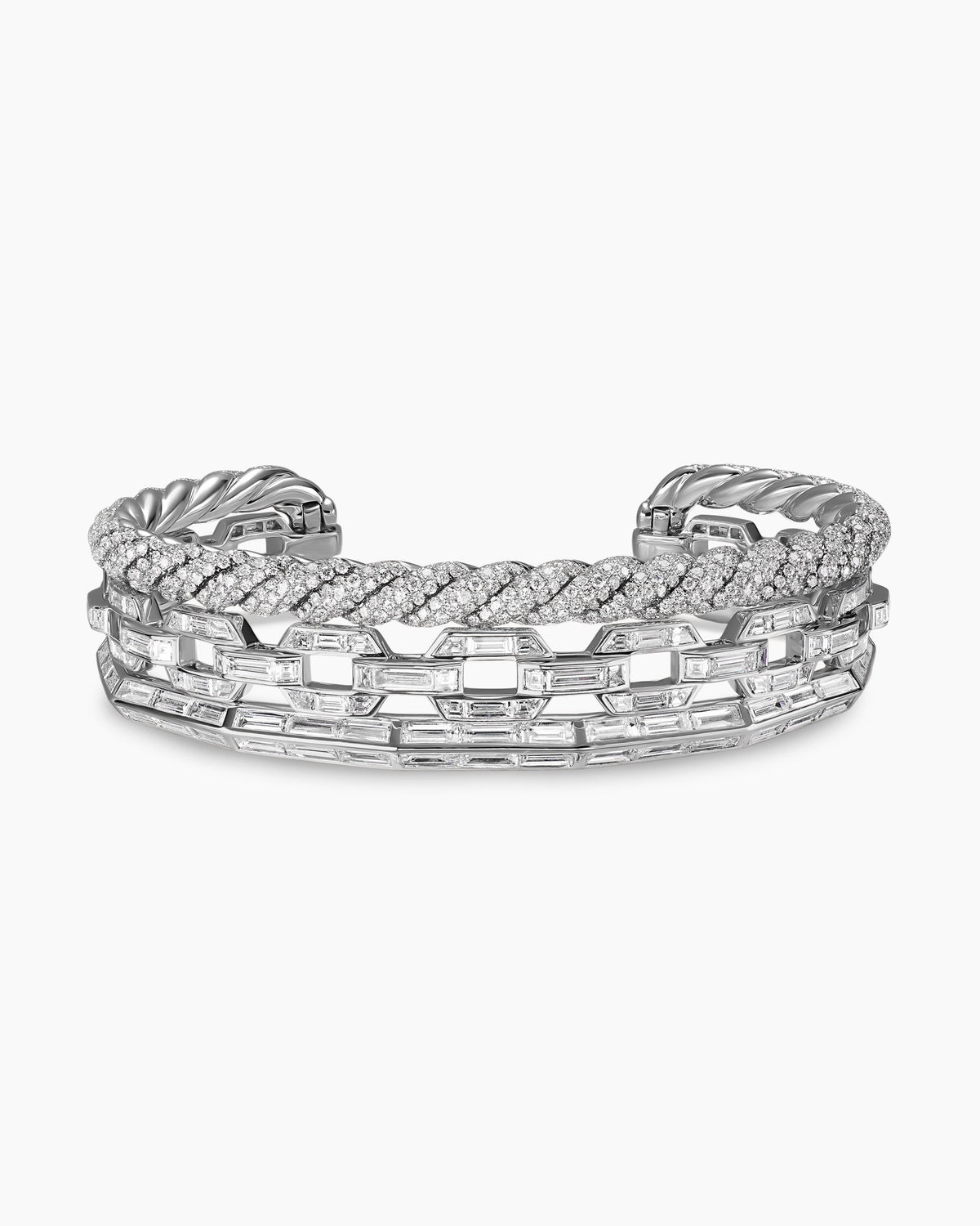 David Yurman Stax Three Row Cuff Bracelet David Yurman High Jewelry