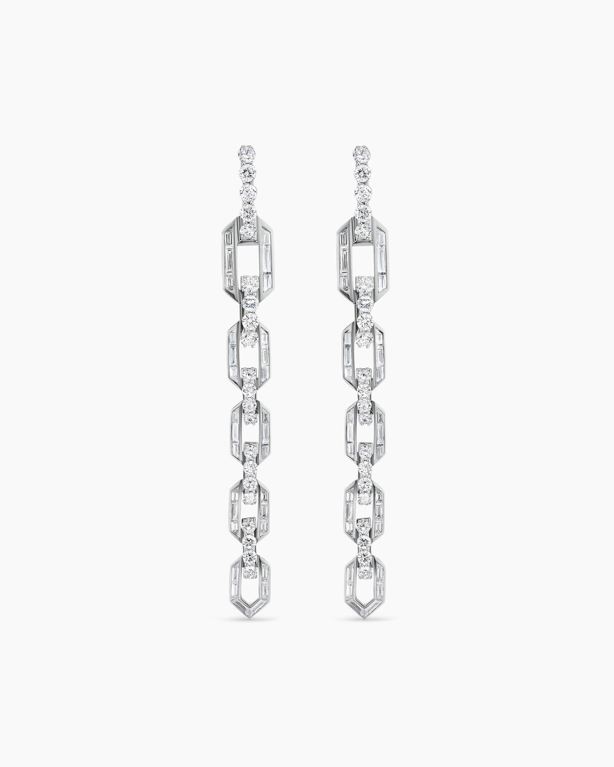 David Yurman Deco Chain Link Drop Earrings David Yurman High Jewelry