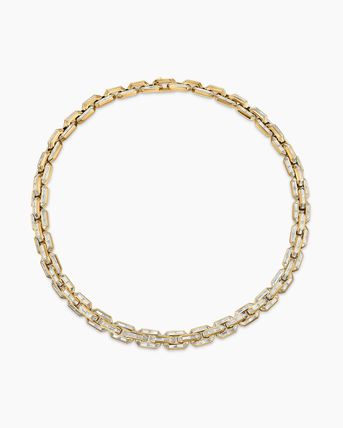 David Yurman Men's Deco Baguette Link Necklace David Yurman High Jewelry