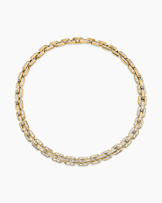 David Yurman Men's Deco Baguette Link Necklace David Yurman High Jewelry