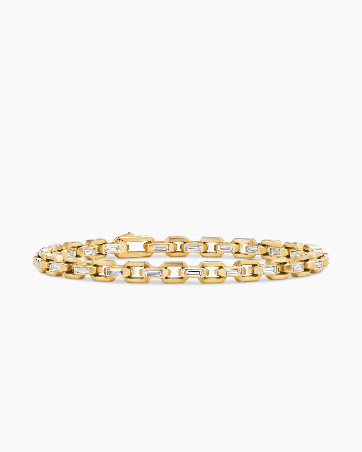 David Yurman Deco Chain Bracelet in Yellow Gold with Diamonds David Yurman High Jewelry