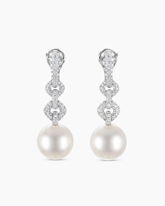 David Yurman DY Lumina Chain Link Pavé Drop Earrings David Yurman High Jewelry
