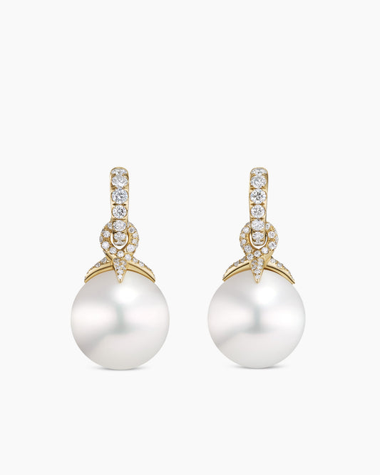 David Yurman DY Lumina Pearl Classic Drop Earrings David Yurman High Jewelry
