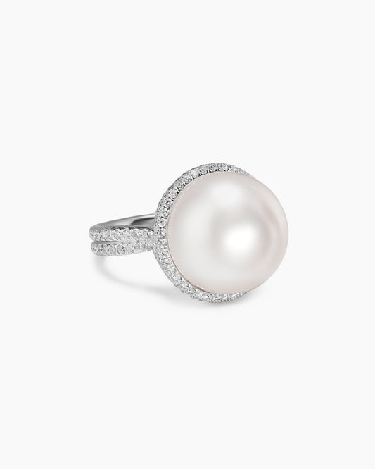 David Yurman DY Lumina Pearl Pavé Continuance Ring David Yurman High Jewelry