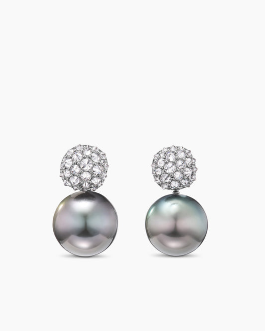 David Yurman DY Lumina Pearl Reverse Set Drop Earrings David Yurman High Jewelry