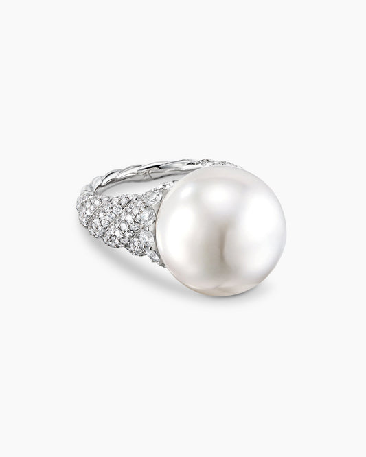 David Yurman DY Lumina Pearl Sculpted Cable Ring David Yurman High Jewelry