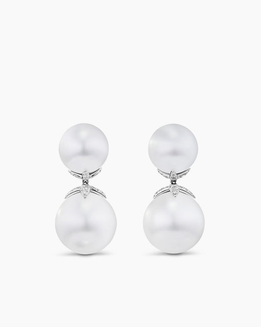 David Yurman DY Lumina Pearl Drop Earrings David Yurman High Jewelry