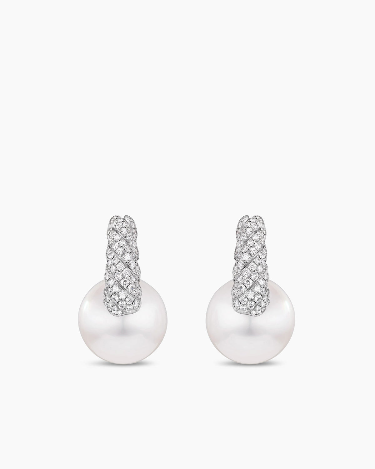 David Yurman DY Lumina Pearl Sculpted Cable Drop Earrings David Yurman High Jewelry