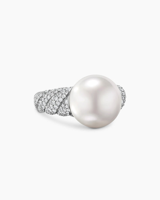 David Yurman DY Lumina Pearl Sculpted Cable Ring David Yurman High Jewelry