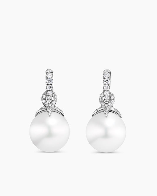 David Yurman DY Lumina Pearl Classic Drop Earrings David Yurman High Jewelry