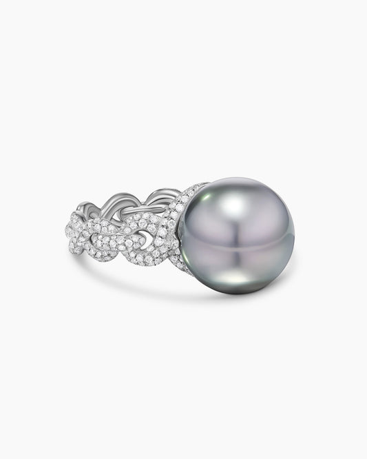 David Yurman DY Lumina Pearl Pavé Twist Ring David Yurman High Jewelry