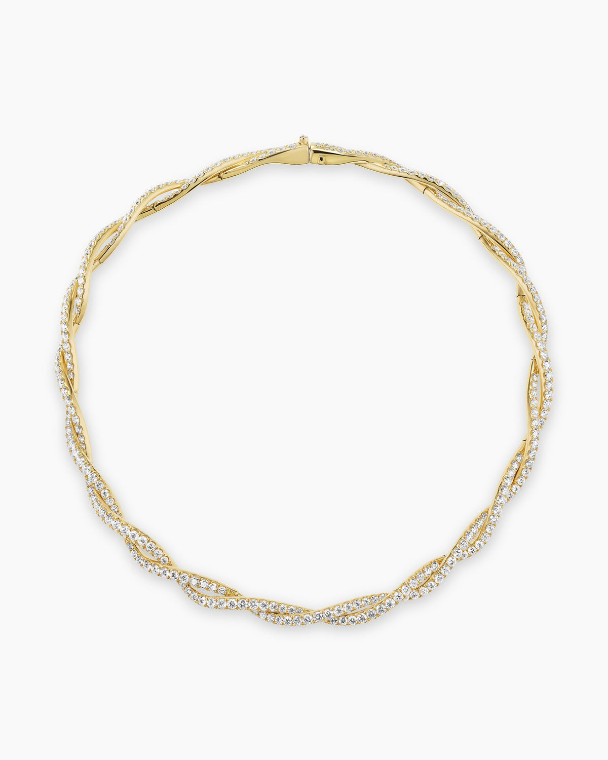 David Yurman Floating Diamonds Pavé Twist Necklace David Yurman High Jewelry