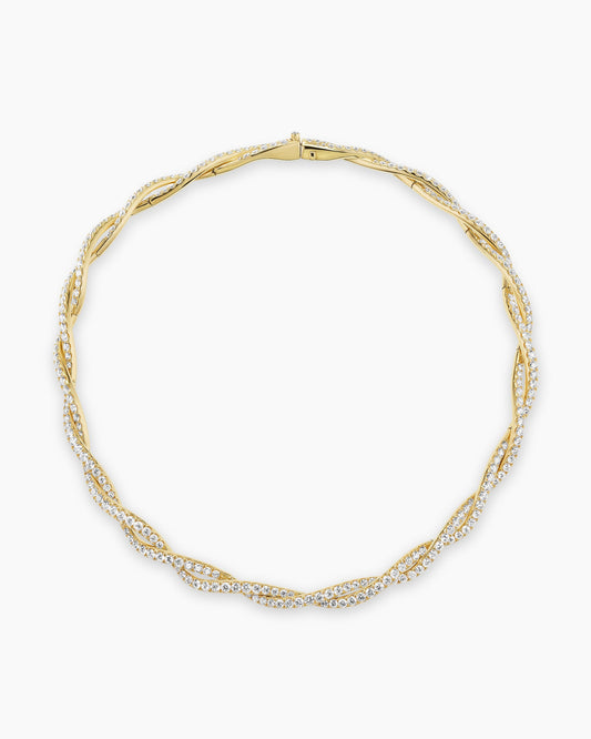 David Yurman Floating Diamonds Pavé Twist Necklace David Yurman High Jewelry