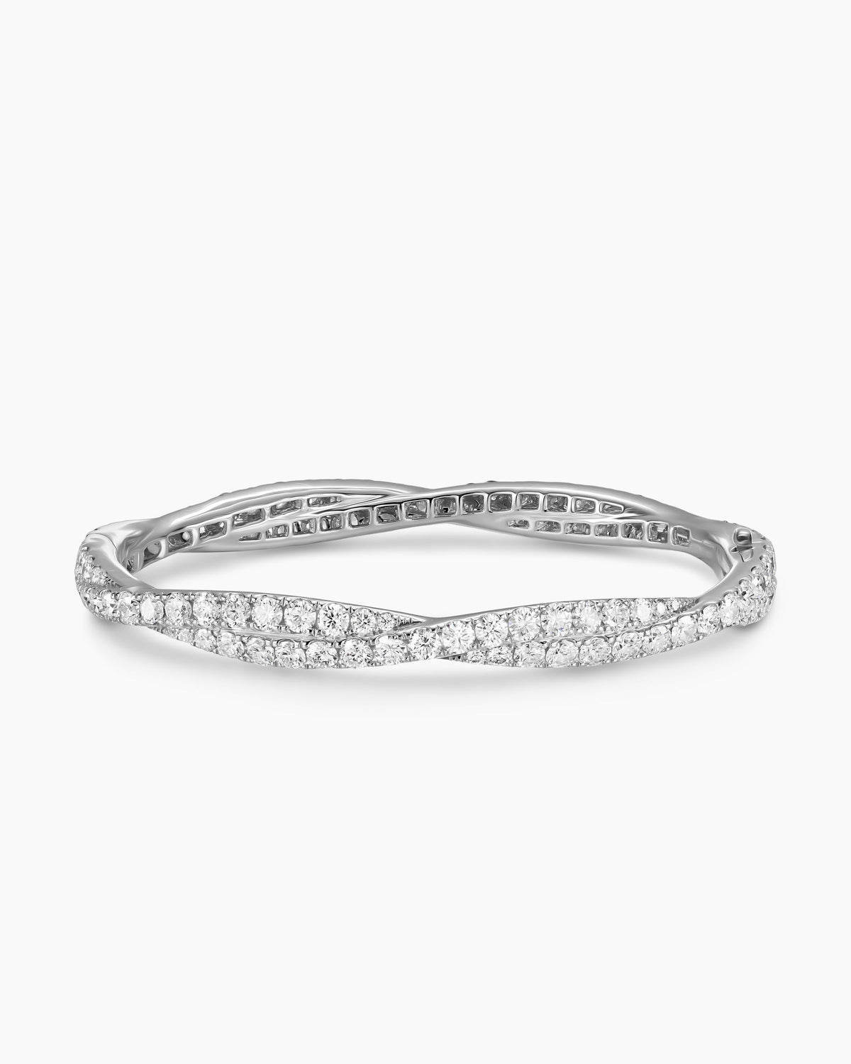 David Yurman Floating Diamonds Pavé Twist Bangle Bracelet David Yurman High Jewelry