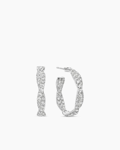 David Yurman Floating Diamonds Hoop Earrings David Yurman High Jewelry
