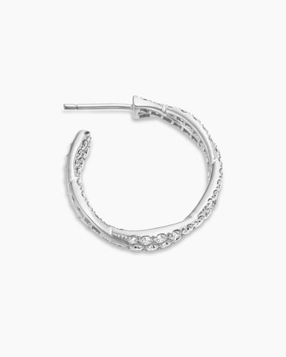 David Yurman Floating Diamonds Hoop Earrings David Yurman High Jewelry