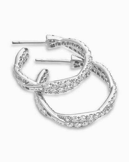 David Yurman Floating Diamonds Hoop Earrings David Yurman High Jewelry