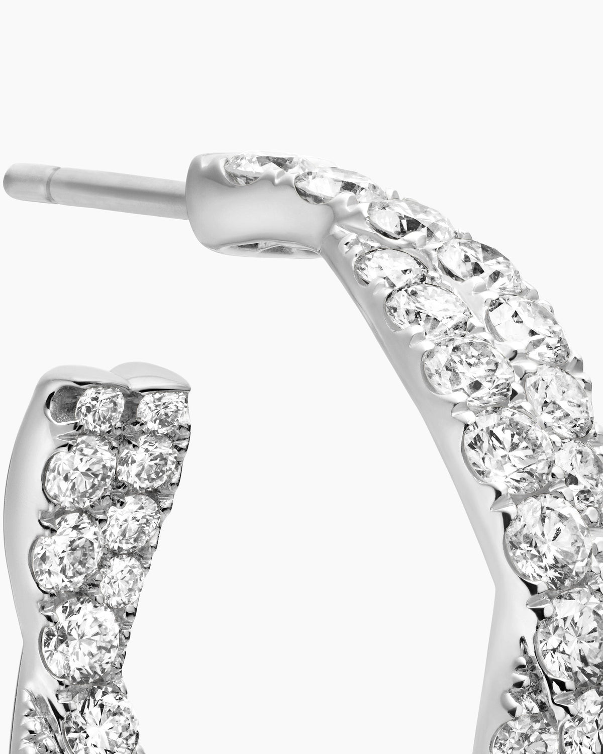 David Yurman Floating Diamonds Hoop Earrings David Yurman High Jewelry
