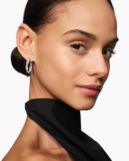 David Yurman Floating Diamonds Hoop Earrings David Yurman High Jewelry