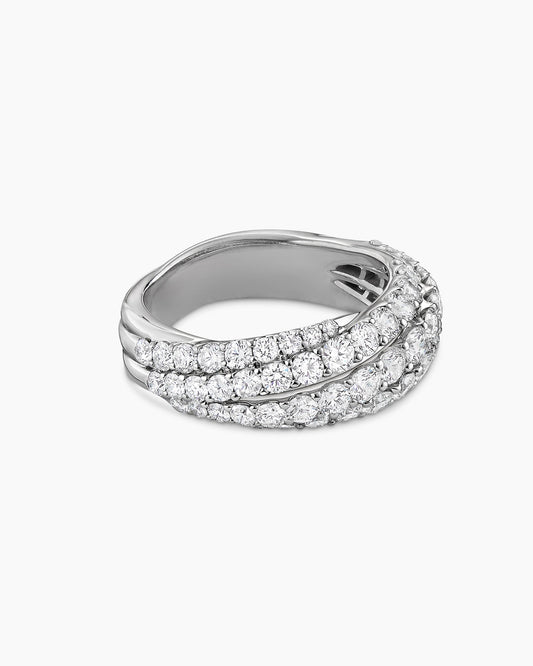 David Yurman Floating Diamonds Ring in White Gold David Yurman High Jewelry