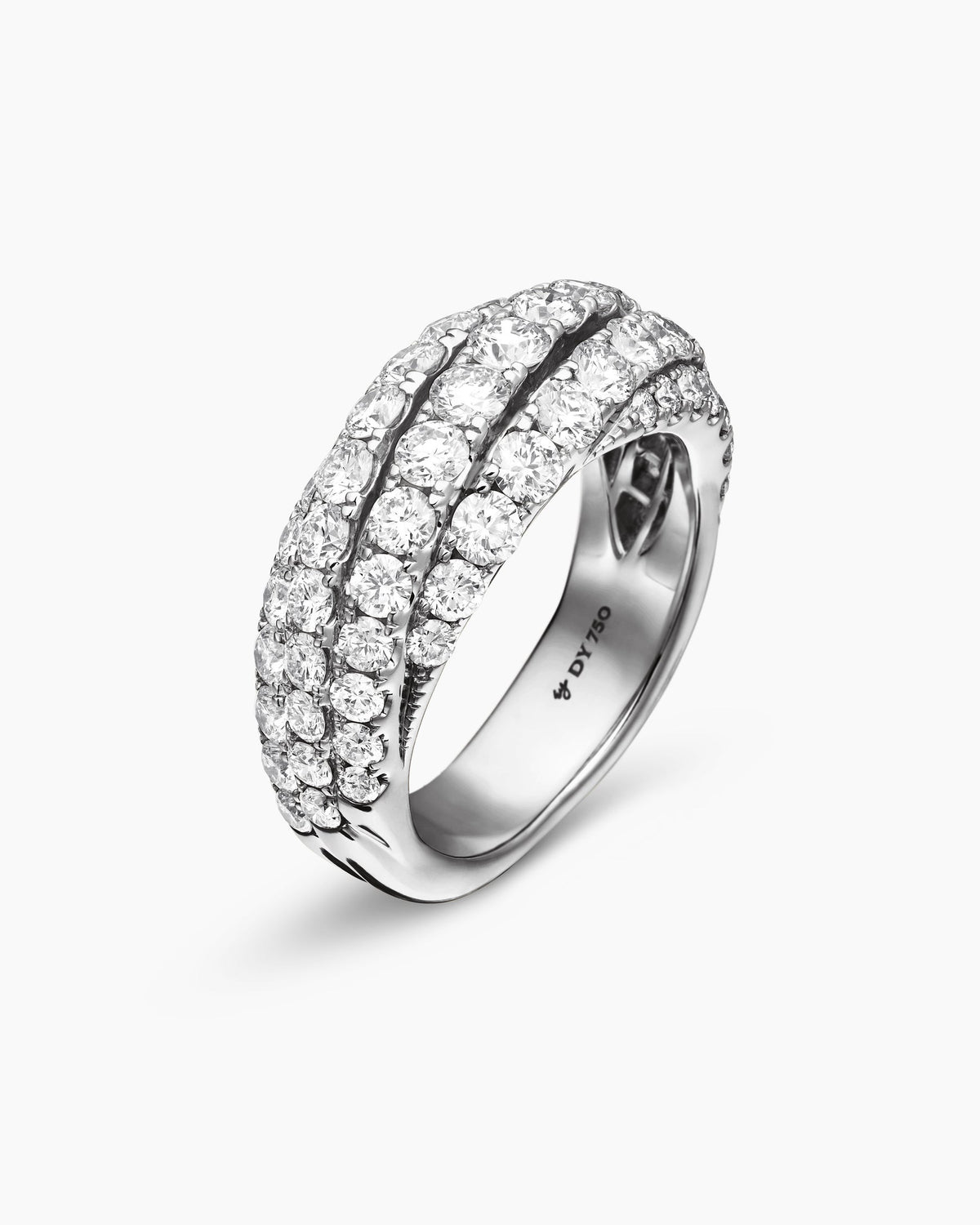 David Yurman Floating Diamonds Ring in White Gold David Yurman High Jewelry