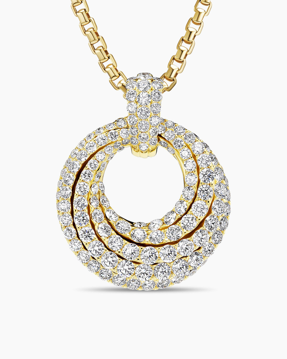 David Yurman Floating Diamonds Pendant in Yellow Gold David Yurman High Jewelry