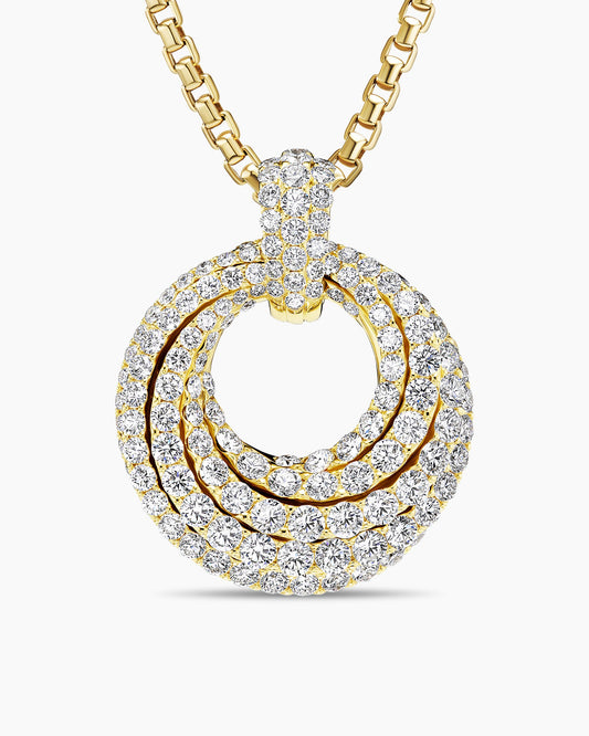 David Yurman Floating Diamonds Pendant in Yellow Gold David Yurman High Jewelry