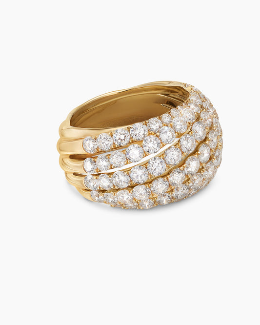 David Yurman Floating Diamonds Ring in Yellow Gold David Yurman High Jewelry