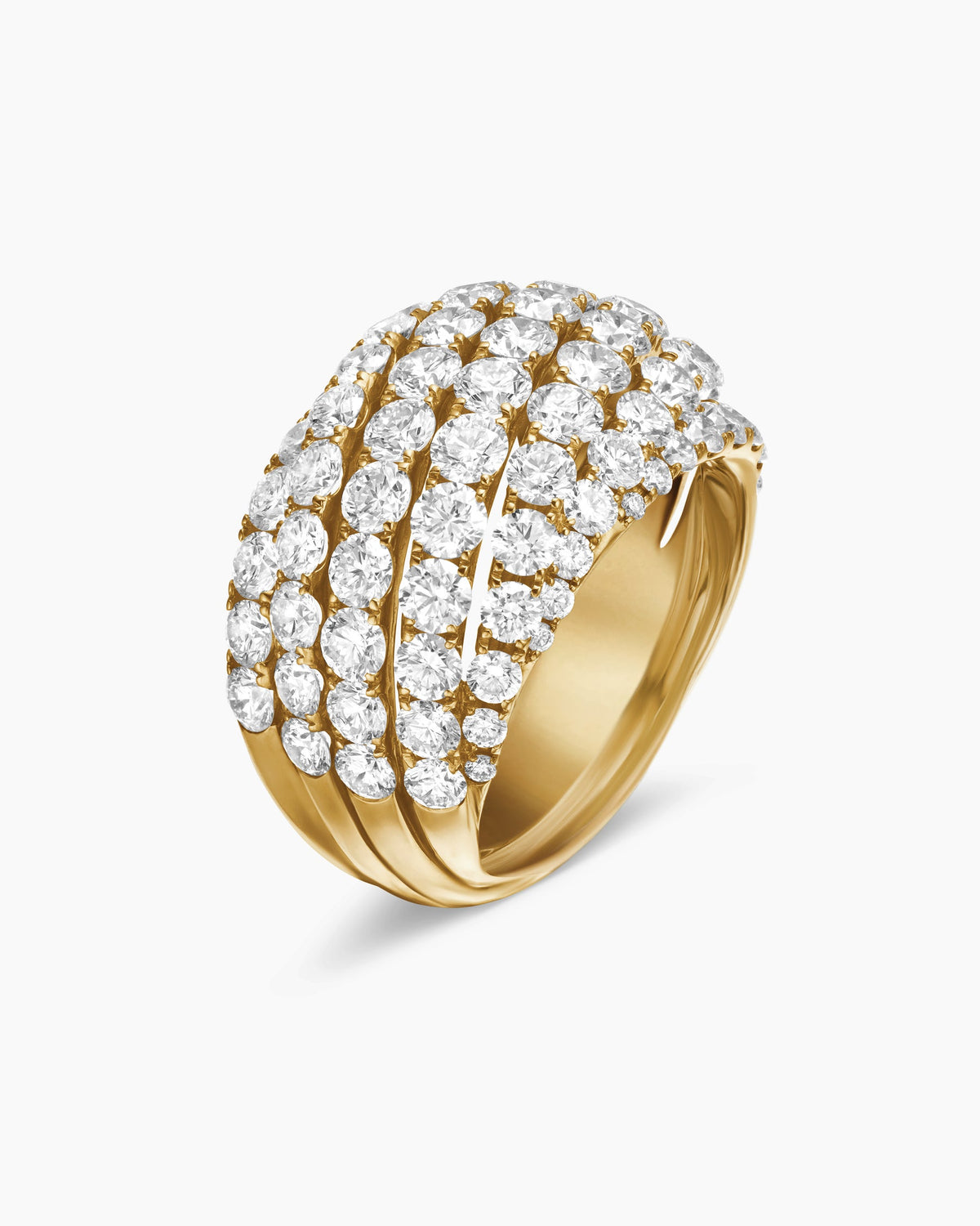 David Yurman Floating Diamonds Ring in Yellow Gold David Yurman High Jewelry