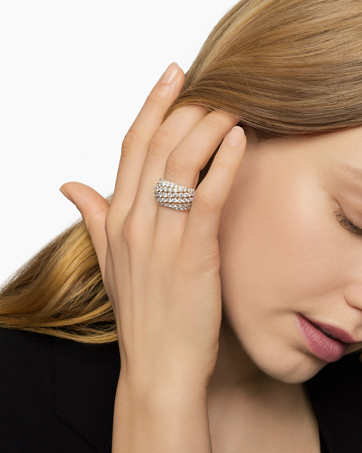 David Yurman Floating Diamonds Ring in Yellow Gold David Yurman High Jewelry