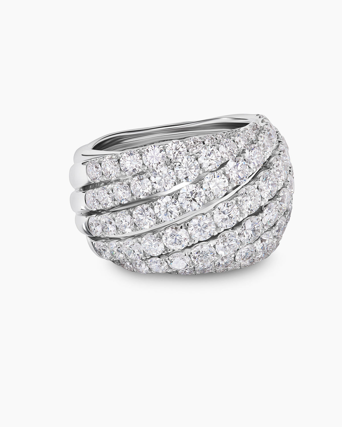 David Yurman Floating Diamonds Ring in White Gold David Yurman High Jewelry