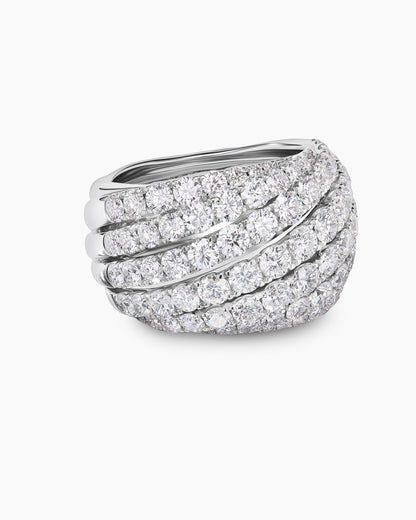 David Yurman Floating Diamonds Ring in White Gold David Yurman High Jewelry