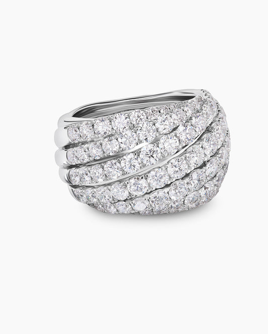 David Yurman Floating Diamonds Ring in White Gold David Yurman High Jewelry