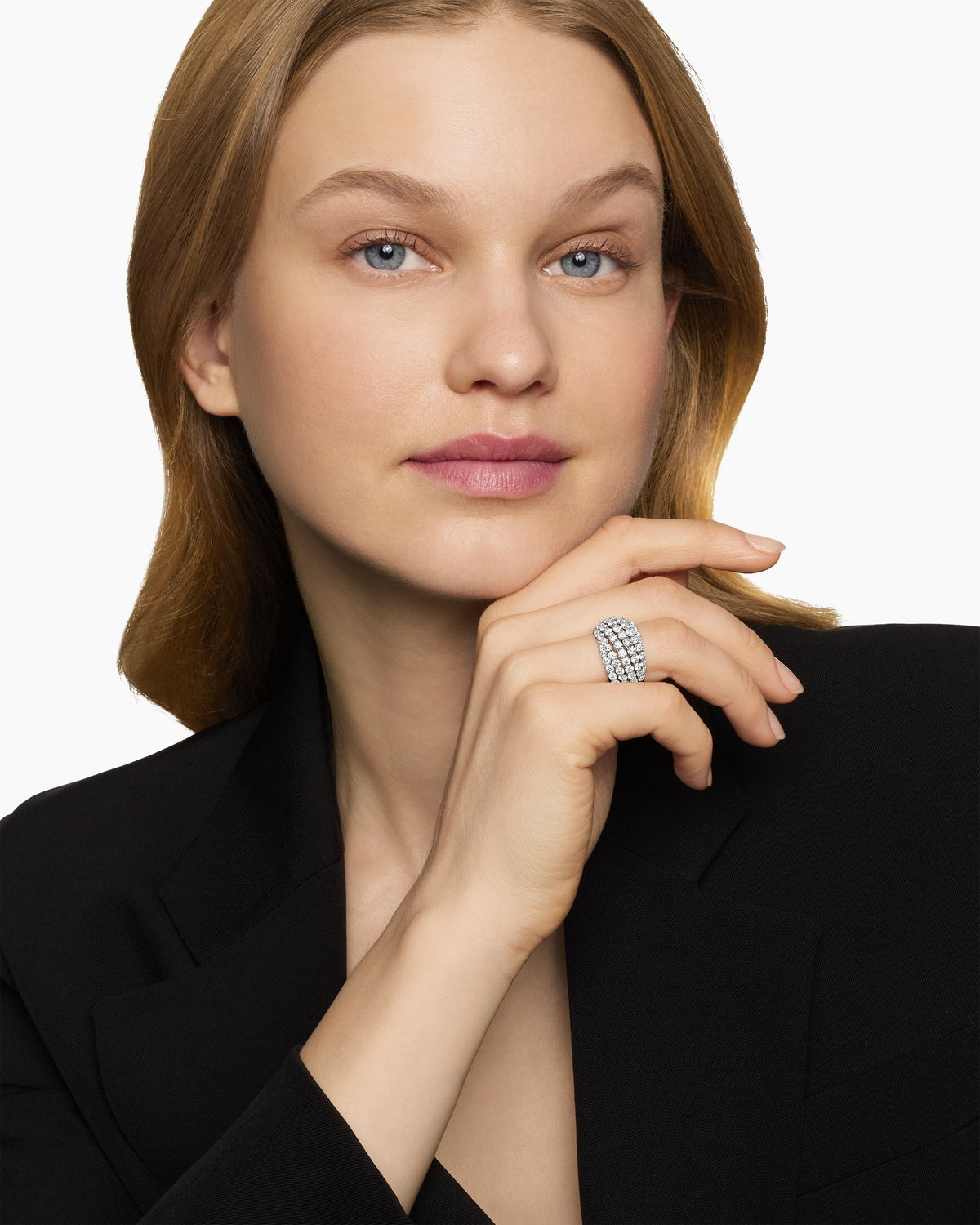 David Yurman Floating Diamonds Ring in White Gold David Yurman High Jewelry